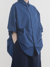 本藍染！ Boy Friend  Origami S/S Shirt  　 -    （　セルビッチオーガニックコットンオックス　）