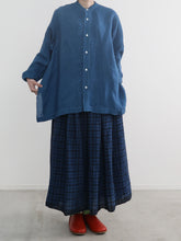 本藍染！Trapezoid Midlle Shirt -  （ セルヴィッチリネンローン  ）