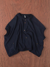 ずっときれいな  Barrel U  Neck Cardigan　 - （  FABRITEC / 変形ピケ  ）