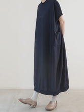 ずっときれいな  Barrel Crew Neck Onepiece　 - （  FABRITEC / 変形ピケ  ）
