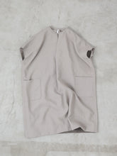 Square  Slit Tunic   - （　もっと偽リネン　）
