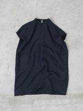 Square  Slit Tunic   - （　もっと偽リネン　）