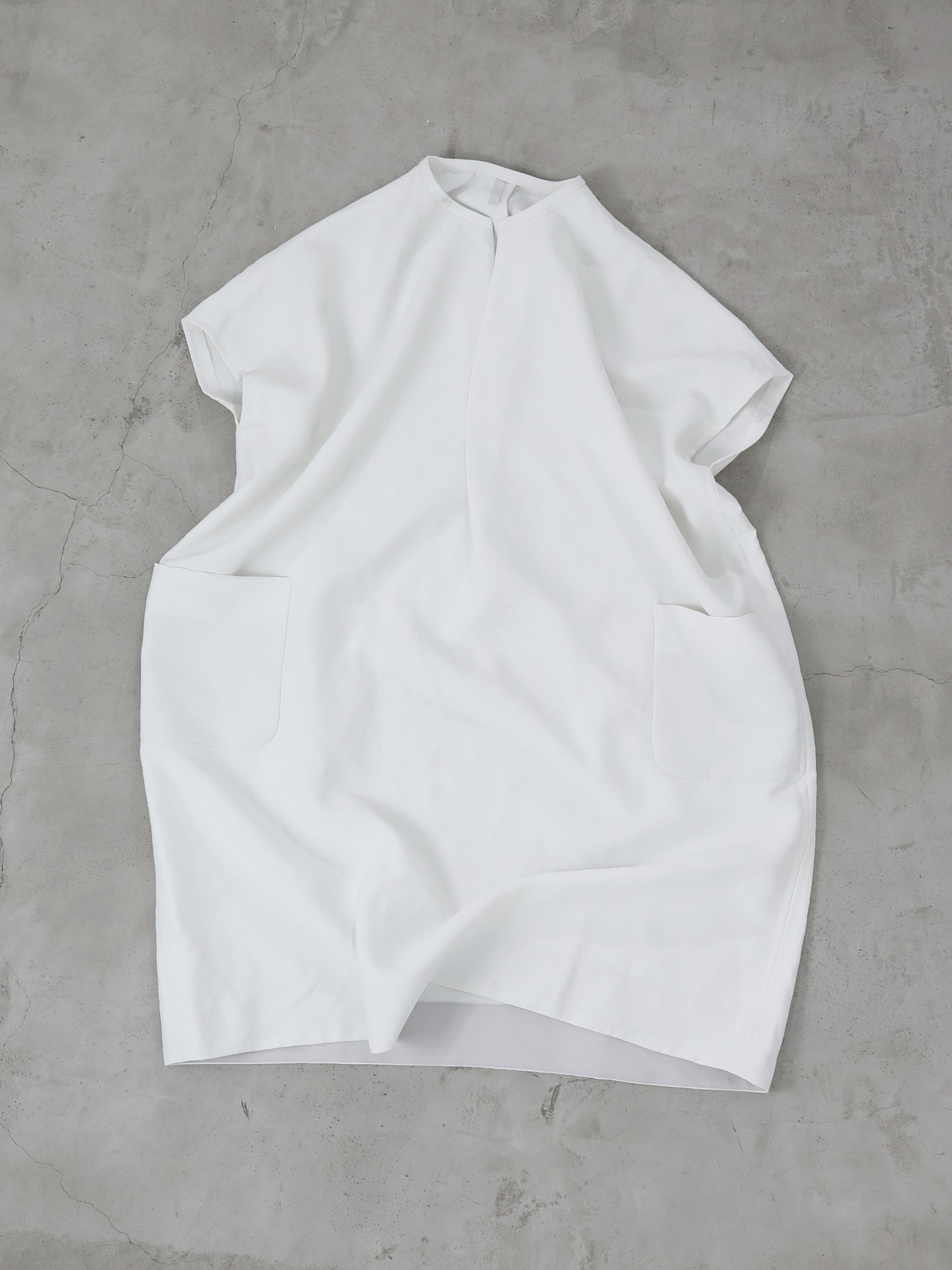 Square  Slit Tunic   - （　もっと偽リネン　）