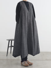 耳鳴！Trapezoid Jumper Skirt　-   （ Fulling Line Wool  ）