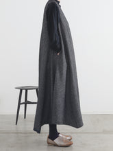 耳鳴！Trapezoid Jumper Skirt　-   （ Fulling Line Wool  ）