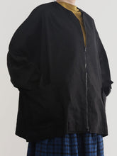 クッキングペーパー・Flat Zip Jacket -（  ウォッシャブルシルクリネン )