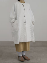 泥棒！ Drop coat　 - （  FABRITEC / Wool–Cotton Jacquard Quilting  ）