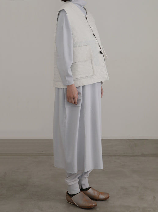 泥棒！  Drop Vest　 - （  FABRITEC / Wool–Cotton Jacquard Quilting  ）