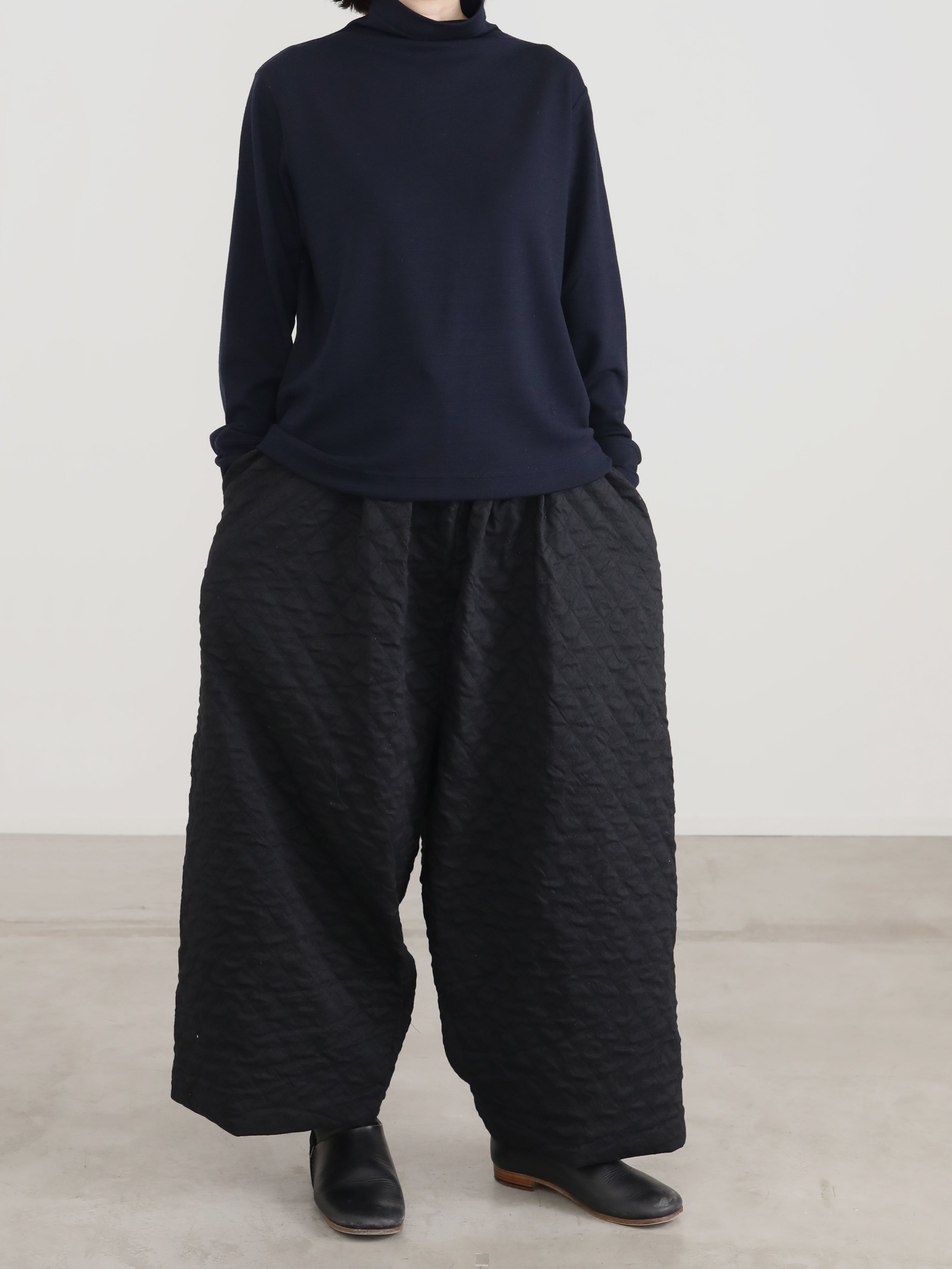 泥棒! Boy Friend Chapplin Pants - （ FABRITEC / Wool–Cotton
