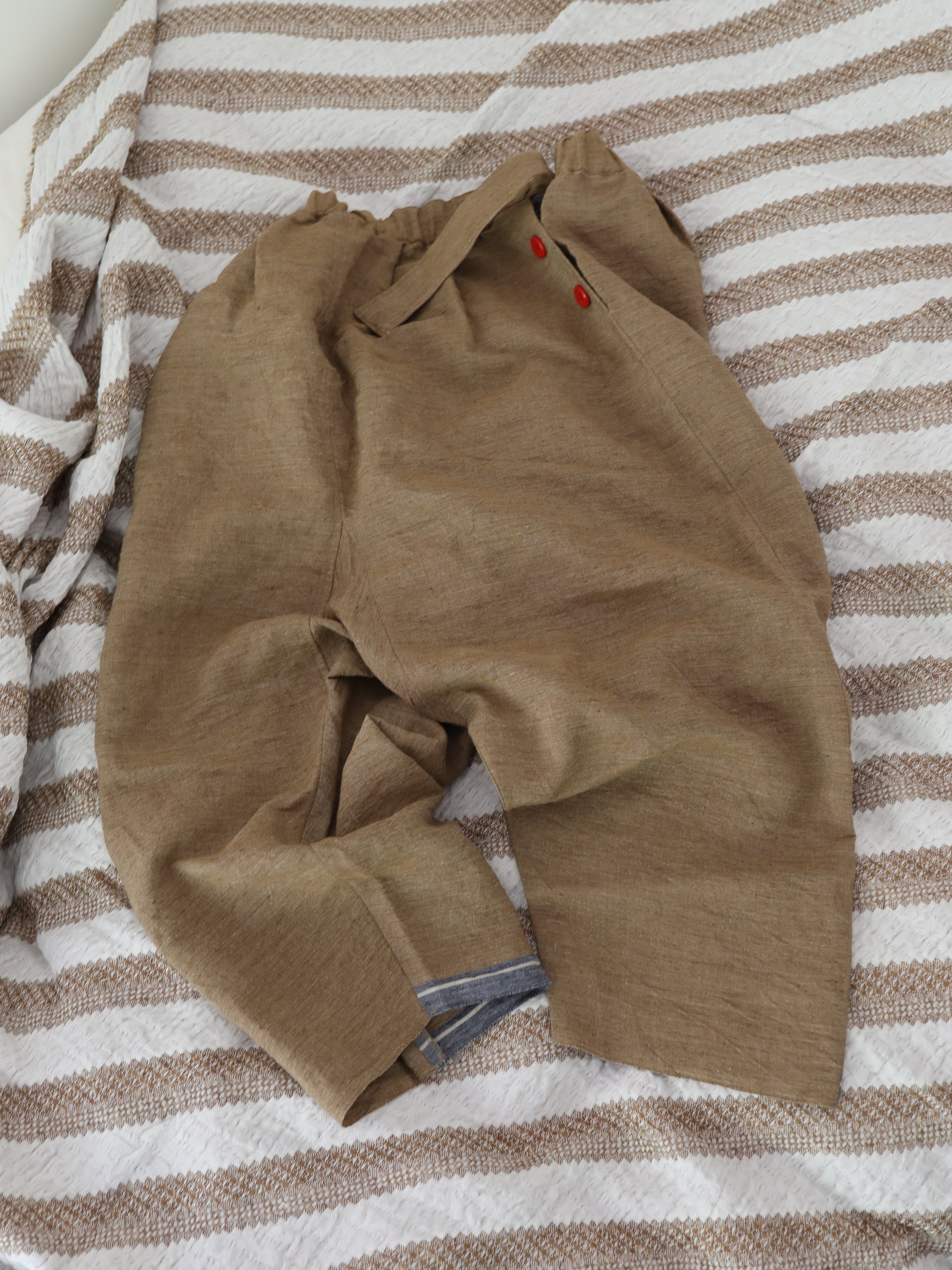 耳鳴！着和物 Pants　 -  （ old selvedge linen ox )