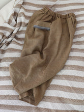 耳鳴！ Boy Friend Chapllin Pants　 -  （ old selvedge linen ox )