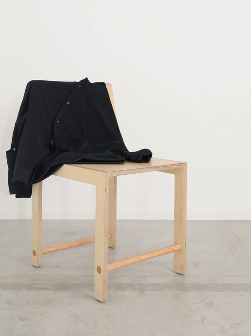 Breathing! 泥棒 Button Rivets Crew Neck Wide Cardigan　 - （  FABRITEC / ウォッシャブルシルク鹿の子  ）