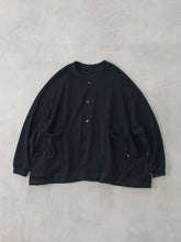 Breathing! 泥棒 Button Rivets Crew Neck Wide Cardigan　 - （  FABRITEC / ウォッシャブルシルク鹿の子  ）
