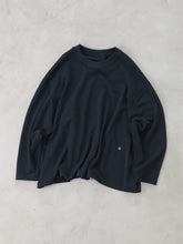 Breathing! Button Rivets Crew Neck - （  FABRITEC / ウォッシャブルシルク鹿の子  ）
