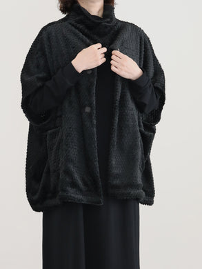 Warm!  Gull neck front open vest　  -  （　POLARTEC High loft　）