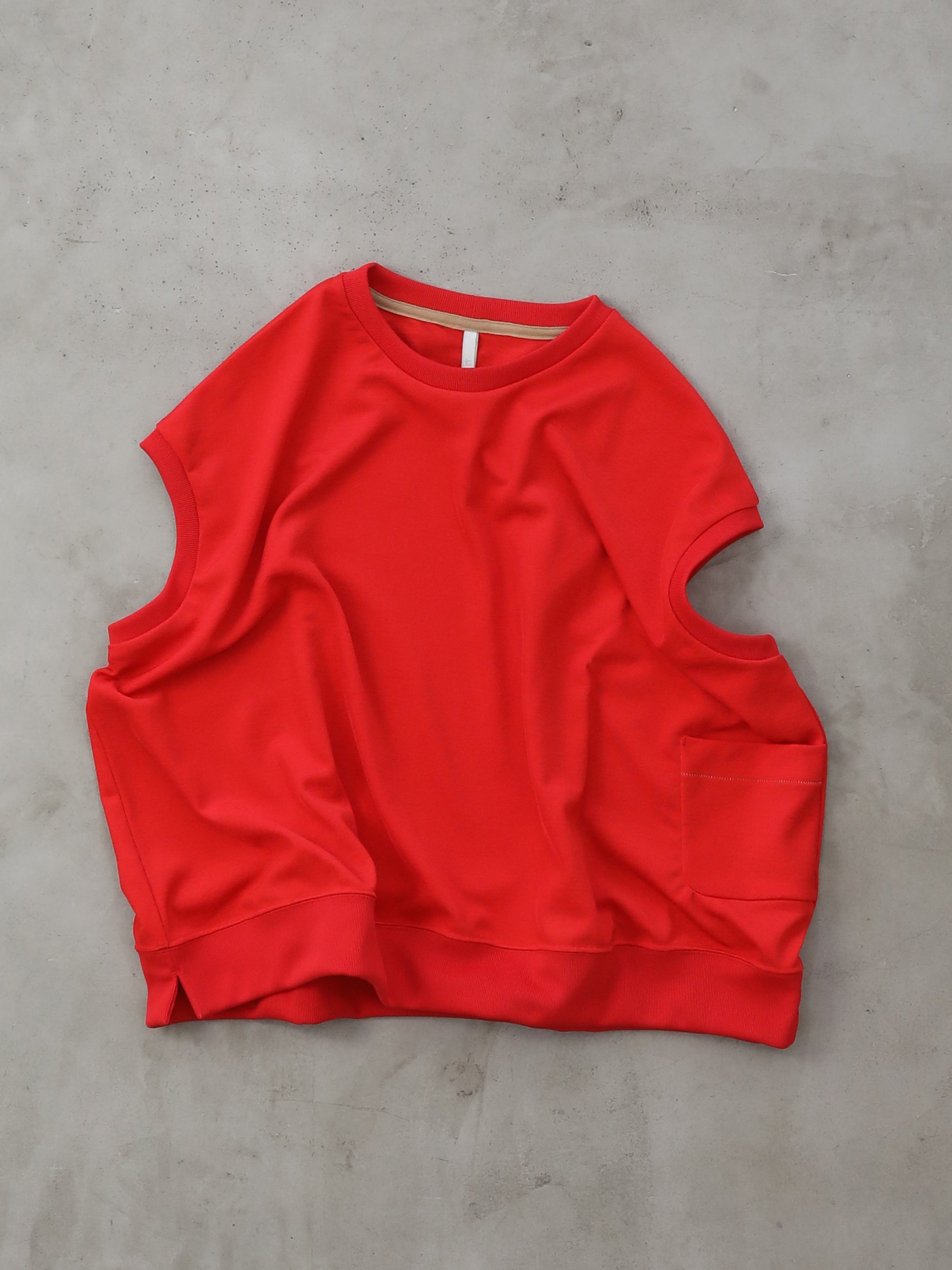 Breathing!  Sleeveless Crew Neck Tee　 - （  FABRITEC / 変形ピケ  ）