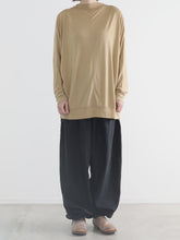 【パジャマルック】　／　おやすみ！ Rum Neck Dorman Tee　 -    （　Super180's Washable wool　）
