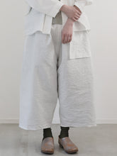 キッチンペーパー・Flat Reversible Boy Friend Pants -（  ウォッシャブルシルクコットン )