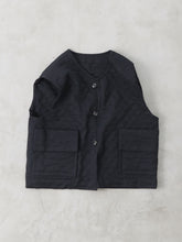 泥棒！  Drop Vest　 - （  FABRITEC / Wool–Cotton Jacquard Quilting  ）