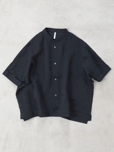 Packing! Triangle Short Sleeve Shirt     -  （ ウォッシャブルオーガンジーシルクリネン ）
