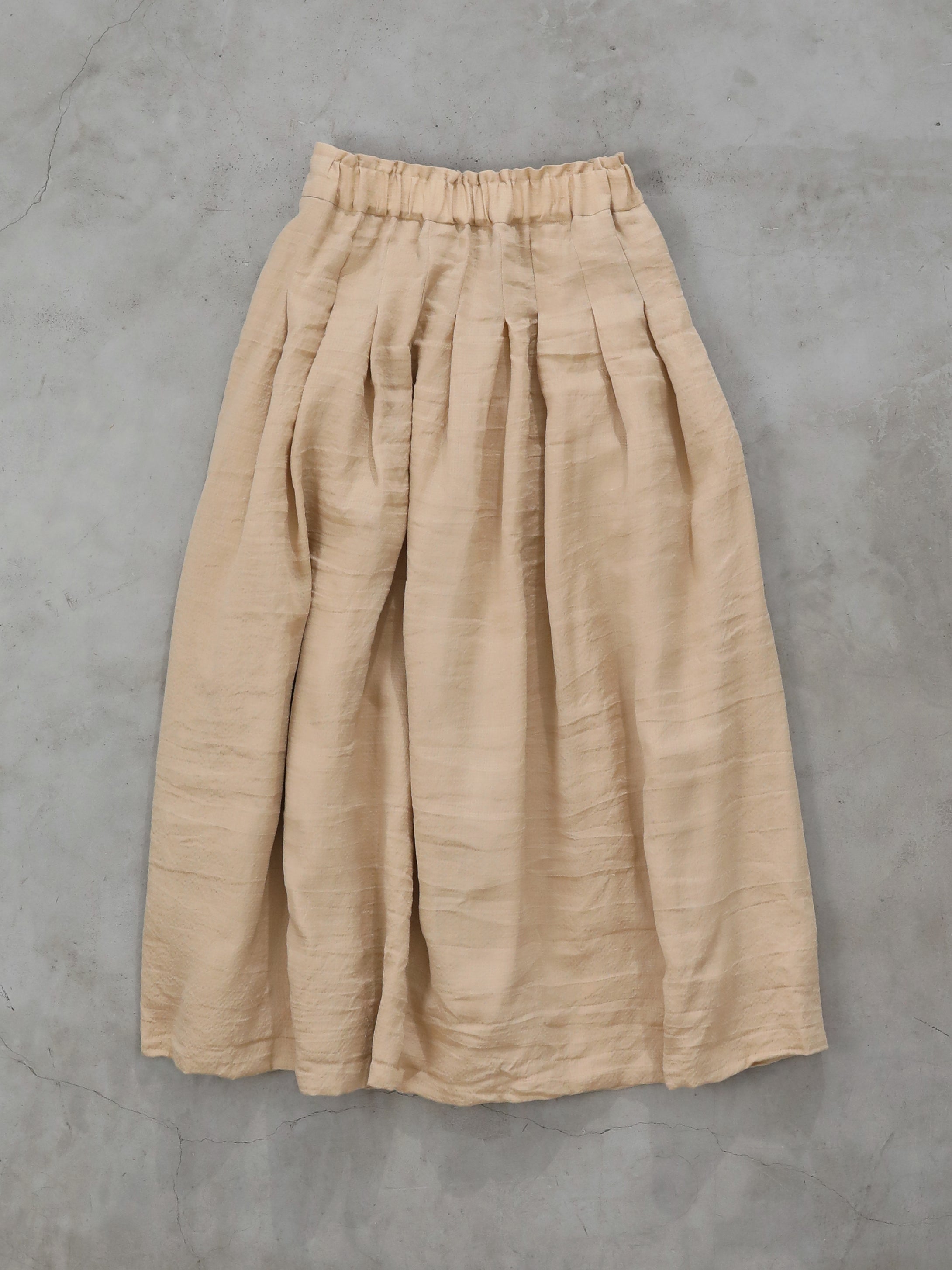 Packing! pleat skirt 　 -  （ ウォッシャブルオーガンジーシルクリネン ）