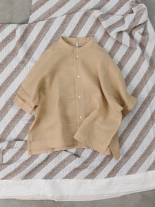 Packing! Triangle Short Sleeve Shirt     -  （ ウォッシャブルオーガンジーシルクリネン ）