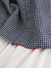 耳鳴！ 2/2 Pleat Skirt 　- （ 千鳥格子 Old Selvedge linen ）