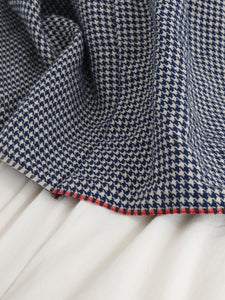 耳鳴！ 2/2 Pleat Skirt 　- （ 千鳥格子 Old Selvedge linen ）