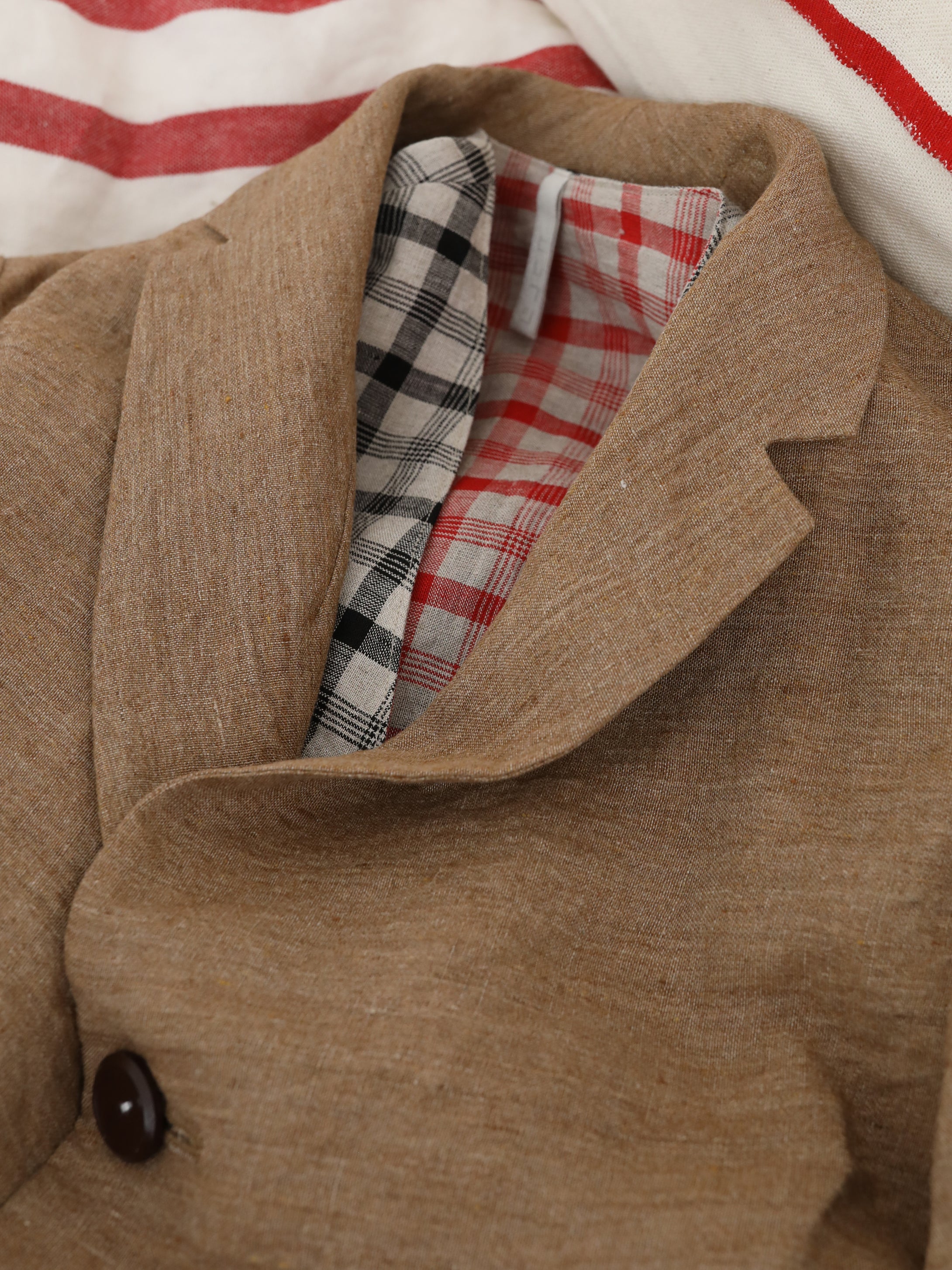 耳鳴！ Skelton Lady's Jacket　 -  （ old selvedge linen ox )