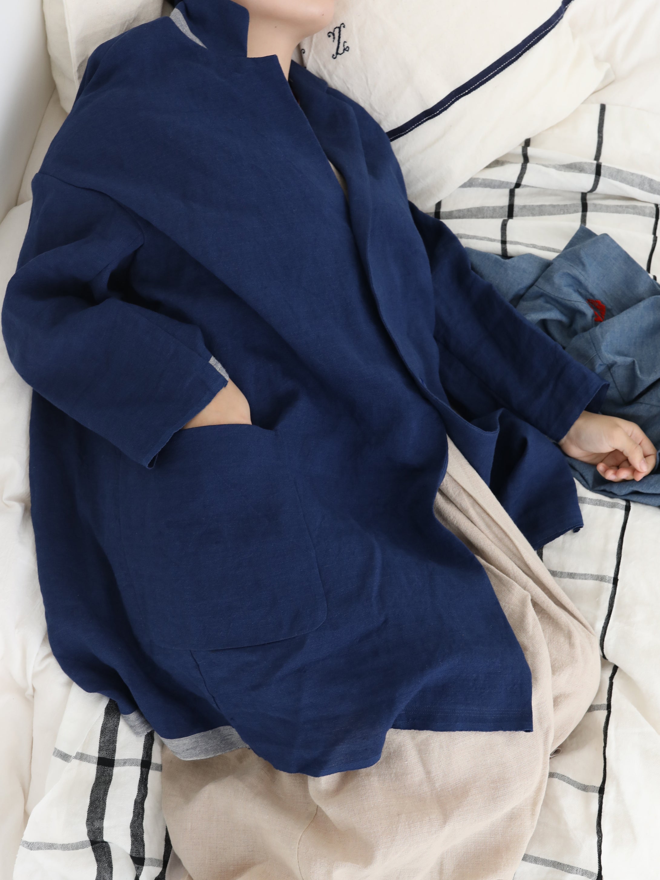 耳鳴！I Mac  Coat　 -  （ old selvedge linen ox )