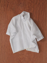 ティッシュペーパー・Flat Square Shirt -（  強撚コットンラミーローン )