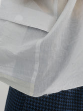 ティッシュペーパー・Flat Square Shirt -（  強撚コットンラミーローン )