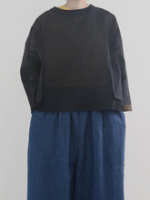 ティッシュペーパー・Flat ２／２ Blouse -（  強撚コットンラミーローン )