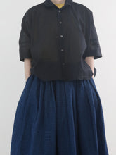 ティッシュペーパー・Flat Square Shirt -（  強撚コットンラミーローン )