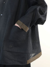 ティッシュペーパー・Flat  Shirt -（  強撚コットンラミーローン )