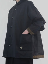 ティッシュペーパー・Flat  Shirt -（  強撚コットンラミーローン )