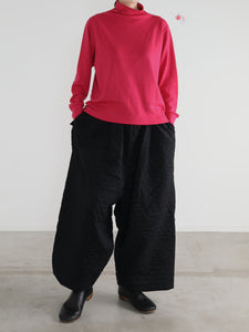 Washable! Off Turtle Long Sleeve　 - （  FABRITEC / special touch wool ponch  ）