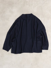 Washable! Rum Neck Wide Long Sleeve　 - （  FABRITEC / special touch wool ponch  ）
