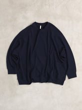 Washable!  Crew Neck Long Sleeve　 -    （ Special Touch Wool Ponch )