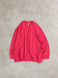 Washable!  Crew Neck Long Sleeve　 -    （ Special Touch Wool Ponch )